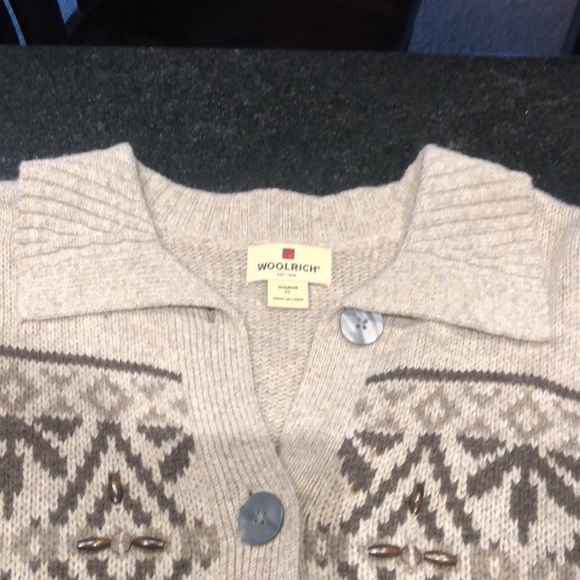 Woolrich collared, button front cardigan, size XL - Picture 6 of 11